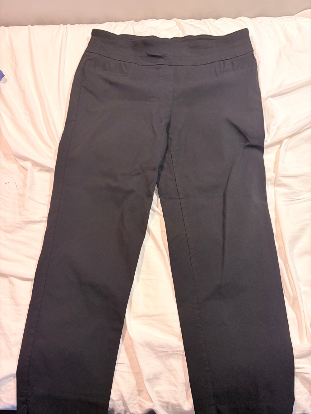 Zac & Rachel Black Pull-On Straight Leg Trousers